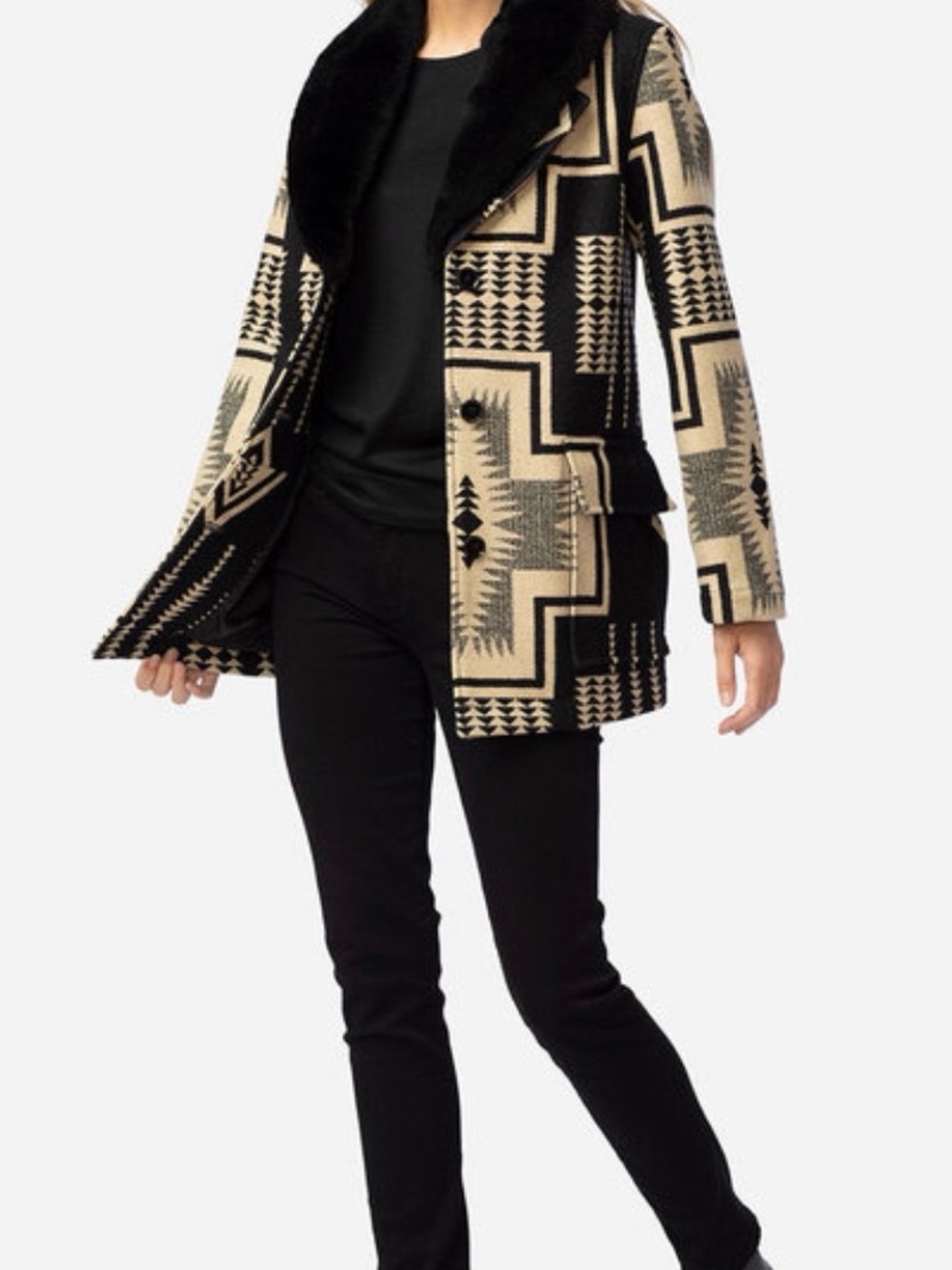 Pendleton wahkeena shearling blacker coat Harding